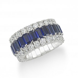 Picchiotti Xpandable™ Blue Sapphire & Diamond Ring