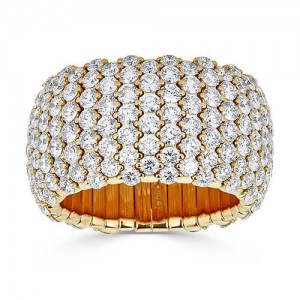 18K Diamond Expandable Wide Ring