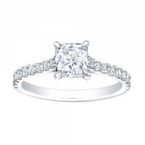 Platinum Radiant Cut Diamond Ring