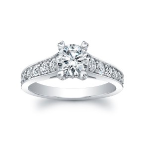 Platinum Round Brilliant Cut Diamond Ring