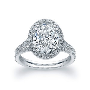 Platinum Oval Diamond Engagement Ring