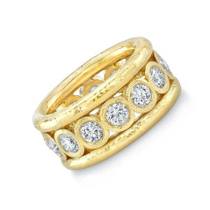 18K Yellow Gold Diamond Band