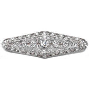 Platinum Diamond Brooch