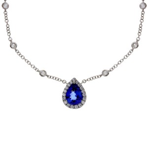 18K Tanzanite & Diamond Pendant on D-B-Y Necklace