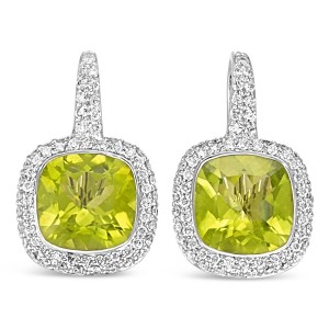 18K Peridot Pavé Diamond Earrings