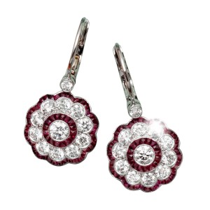 Ruby and Diamond Earrings