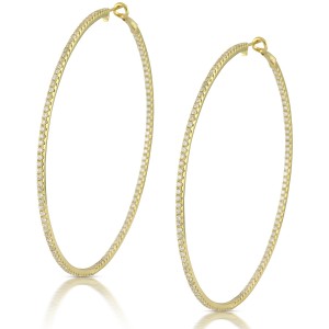 Diamond Hoop Earrings