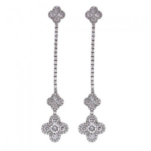 18K Diamond Long Shoulder Duster Earrings