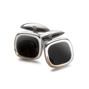 18K Square Onyx Cufflinks