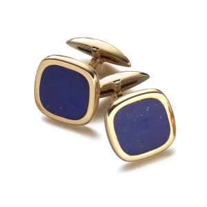 18K Lapis Square Cufflinks