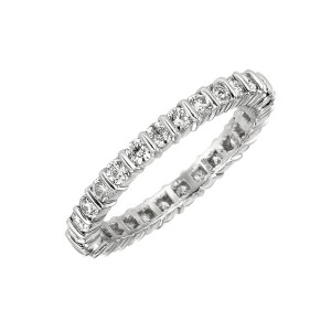 Gemlok© Platinum Diamond Eternity Band