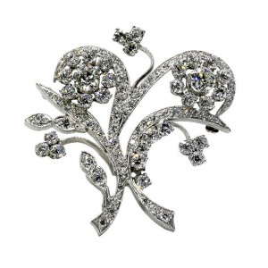 Platinum Diamond Brooch/Pendant
