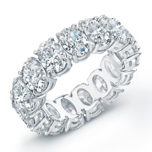 Platinum Oval Diamond Eternity Ring