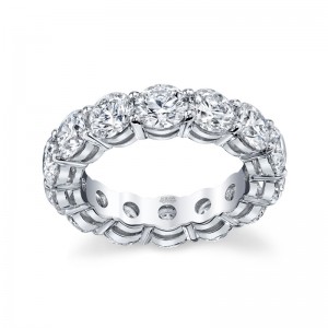 Platinum Round Diamond Eternity Band