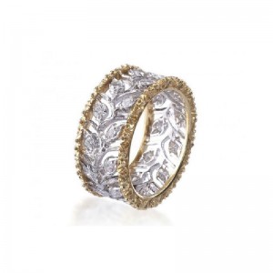 Buccellati Ramage Leaf Diamond Eternity Band