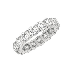 Gemlok© Platinum Diamond Eternity Band