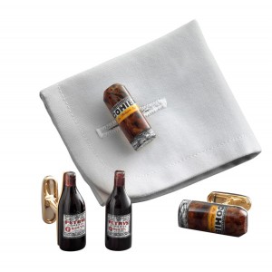 18K Yellow Gold Pietersite Agate Cigar Cufflinks