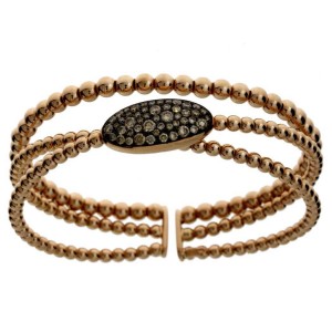 18K Crossover Diamond Cuff Bracelet