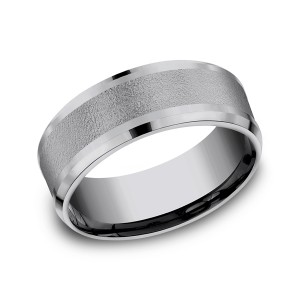 Grey Tantalum Comfort-Fit wedding band