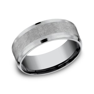 Grey Tantalum Comfort-fit wedding band