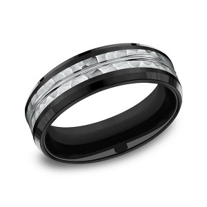 Ammara Stone Comfort-fit Design Wedding Band
