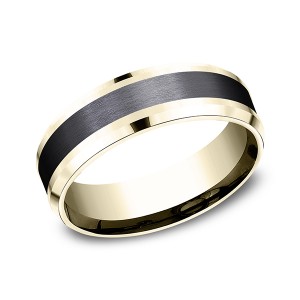 Ammara Stone Comfort-fit Design Wedding Band