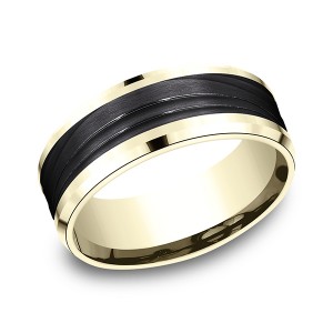 Ammara Stone Comfort-fit Design Wedding Band