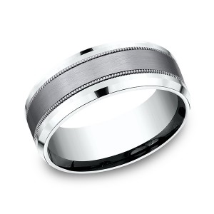 Ammara Stone Comfort-fit Design Wedding Band