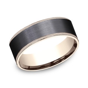 Ammara Stone Comfort-fit Design Wedding Band