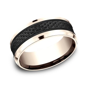 Ammara Stone Comfort-fit Design Wedding Band