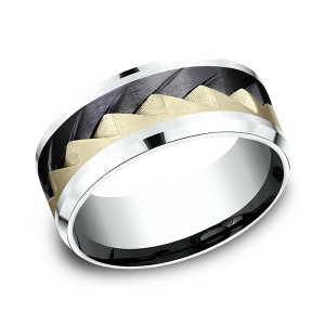 Ammara Stone Comfort-fit Design Wedding Band