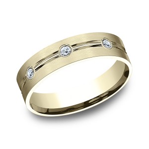 Comfort-Fit Diamond Wedding Ring
