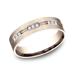 Comfort-Fit Diamond Wedding Band