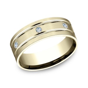 Comfort-Fit Diamond Wedding Band