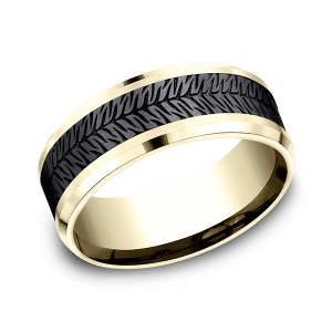 Ammara Stone Comfort-fit Design Wedding Band
