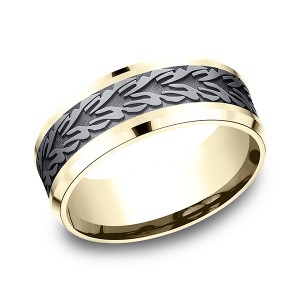 Ammara Stone Comfort-fit Design Wedding Band