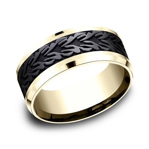 Ammara Stone Comfort-fit Design Wedding Band