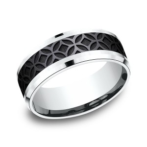 Ammara Stone Comfort-fit Design Wedding Band