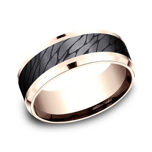 Ammara Stone Comfort-fit Design Wedding Band