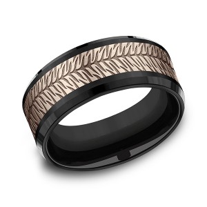 Ammara Stone Comfort-fit Design Wedding Band
