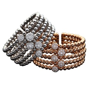18K Gold Multi-Row Dramatic Cuff Bracelets