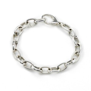 Sterling Silver Charm Link Bracelet