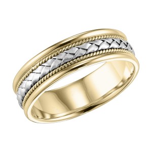 Two-Tone Braided Wedding Band