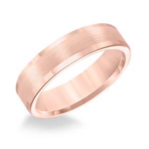 Rose Gold Knife Edge Wedding Band