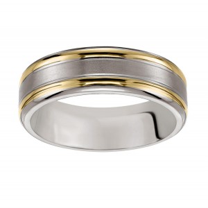 Yellow & White Gold Wedding Band