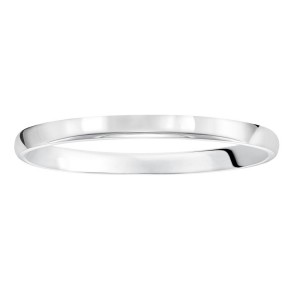 White Gold Beveled Edge Wedding Band