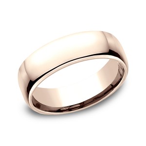 European Comfort-Fit Wedding Ring, 6.5mm