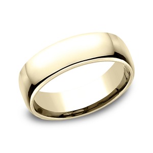 European Comfort-Fit Wedding Ring, 6.5mm