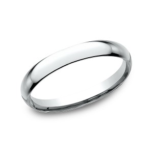 Standard Comfort-Fit Wedding Ring, Domed 2mm
