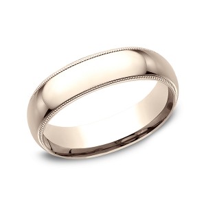 Milgrain Standard Comfort Fit Ring